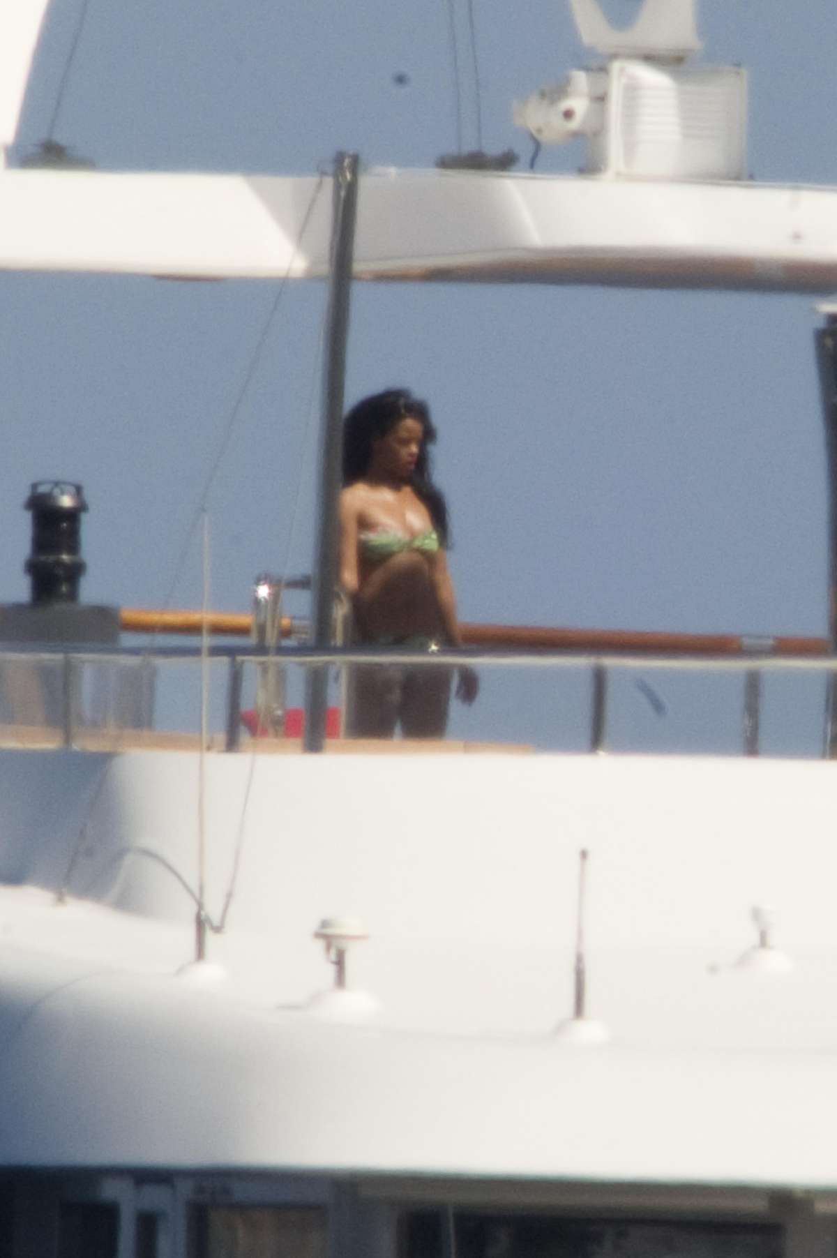 Rihanna - In a Bikini on a yacht in Italy